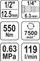 Çelës pneumatik Yato 1/2 550Nm (YT-09511)