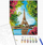 Set pikture me numra Brushme Floral View of the Eiffel Tower, 40 x 50 cm, 1 copë