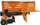 Секач за дрва Atika Log Splitter AT301727, 1500W, 230V, портокалов