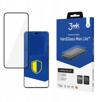 Xham mbrojtës 3mk HardGlass Max Lite për Honor 200 Pro, 0.3mm, shumë i kthjellët, i zi