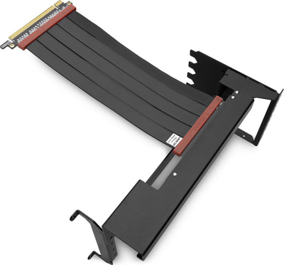 Mbajtës vertikal GPU EK Water Blocks EK-Loop Vertical GPU Holder EVO Gen4, kabllo PCIe 4.0 200mm, çelik, i zi