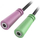 Adapter Hama 4-pin, 3.5 mm - 2x 3.5 mm, e zezë