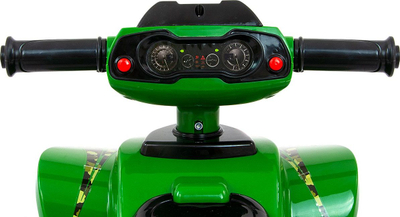 Makina kalërimi Milly Mally Monster Ride On, me tinguj dhe drita, jeshile ushtarake