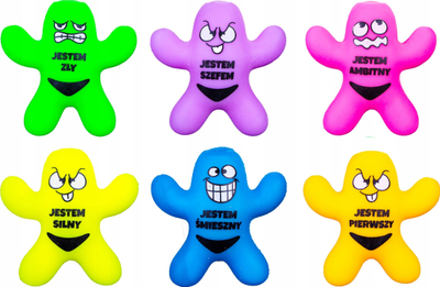 Lodër antistres Norimpex Squishy Strongman, super e butë, 9 cm, shumëngjyrëshe