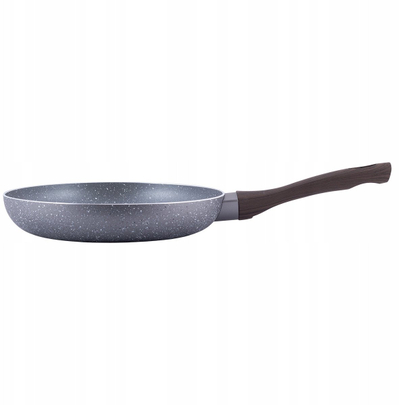 Tigan Kamille Traditional, 24 cm, me veshje mermeri, për induksion, gri