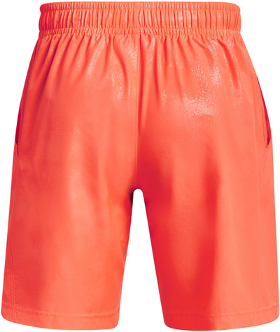 Shorta për meshkuj Under Armour Woven Emboss, të lehta, për vrap dhe palestër, portokalli