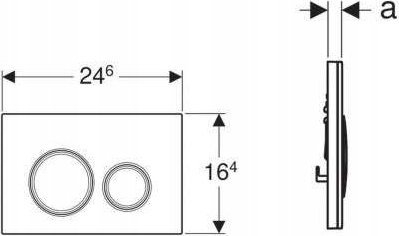Buton shkarkimi Geberit Sigma 21 115.884.1, dual flush, i bardhë