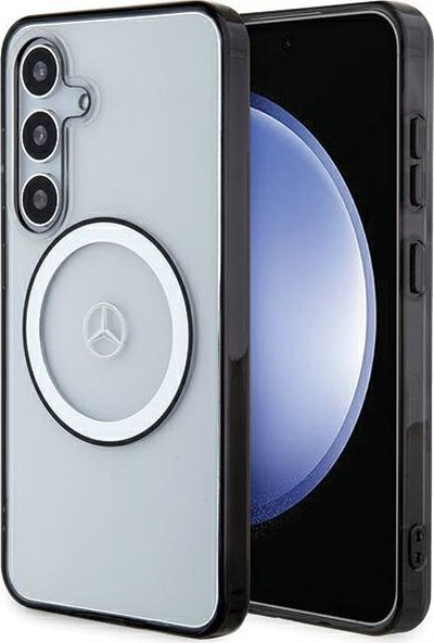 Mbulesë telefoni Mercedes MEHMS24S23HUOKC për Samsung S24 S921, hardcase transparente me logo, me MagSafe
