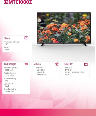 TV Metz 32MTC1000Z, 32\", HD Ready, i zi