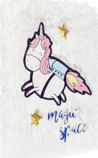 Bllok shënimesh Starpak Plush Unicorn Space, A5, me vija, shumëngjyrësh