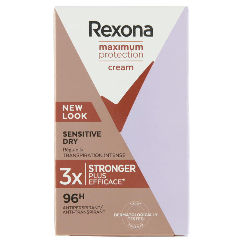 Deodorant Rexona Cream Maximum Protection Sensitive Dry, 45 ml 2