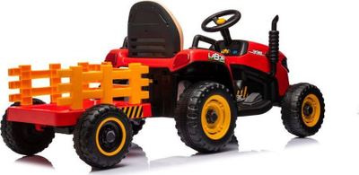 Traktor elektrik për lojë BBH-030, 88x51x35cm, me rimorkio, i kuq