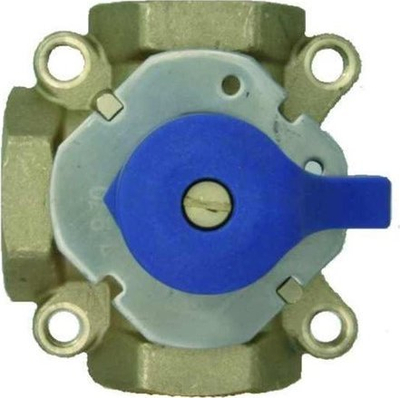 Valvul përzierëse trefishe Goshe DN25, bronz, lidhje 1", e artë