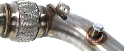 Downpipe TurboWorks për BMW F10 M5 F12 F13 M6, çelik inox, V-BAND