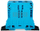 Bllok kalues elektrik Wago 285-184, 2 përçues, paketim 5 copë, blu