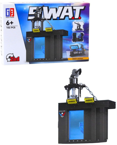 Set blloqesh ndërtimi LEAN Toys SWAT 2 në 1, 92-117 copa, mjete transporti