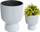 Vazo dekorative MILLY Flowerpot, 29.8cm, e bardhë