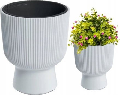 Vazo dekorative MILLY Flowerpot, 29.8cm, e bardhë