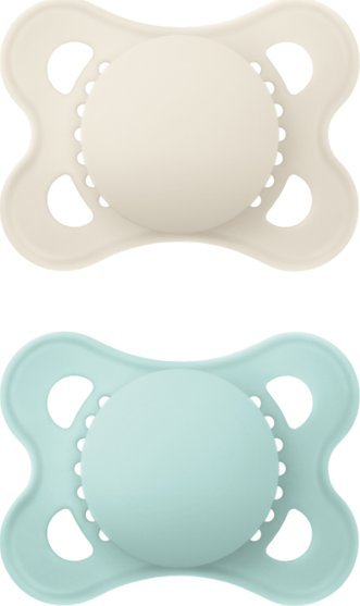 Qetësues për bebe MAM Original Silky Soother, 2-6 muajsh, set me 2 copë, ngjyra pastel