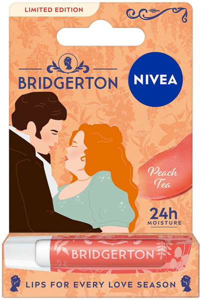 Balsam për buzët Nivea Bridgerton Edition, Peach Tea, ushqyes