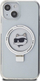 Futrollë telefoni Karl Lagerfeld KLHMP15SHMRSCHH, për iPhone 15 6.1", MagSafe, me unazë, e bardhë