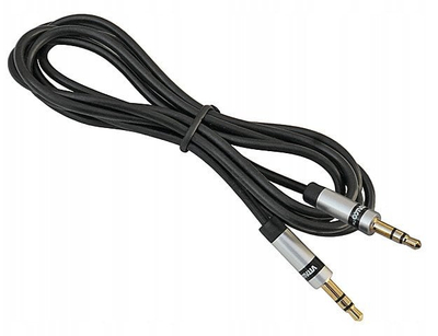Kabëll audio HQ J-W3.5, 3.5mm stereo në 3.5mm, 1.5m, i zi