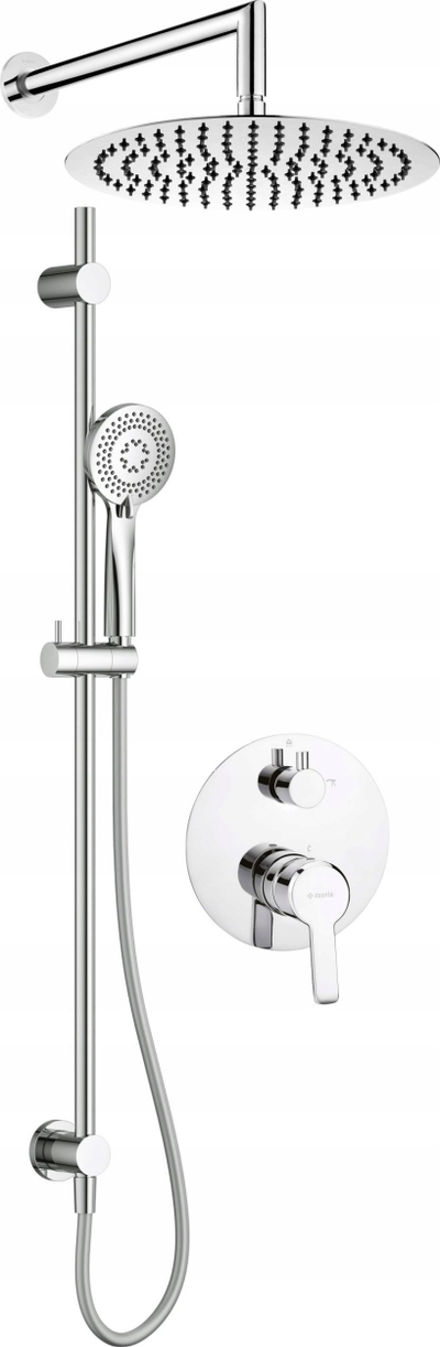 Set i fshehtë dushi Deante NAC 06QP, kokë “rain shower”, dush dore, krom