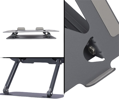 Mbajtëse laptopi Media-tech MT2661, metalike, 10"-17", gri