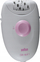 Epilator Braun Silk épil 1-176, me rrymë, për trup edhe këmbë, i bardhë me rozë