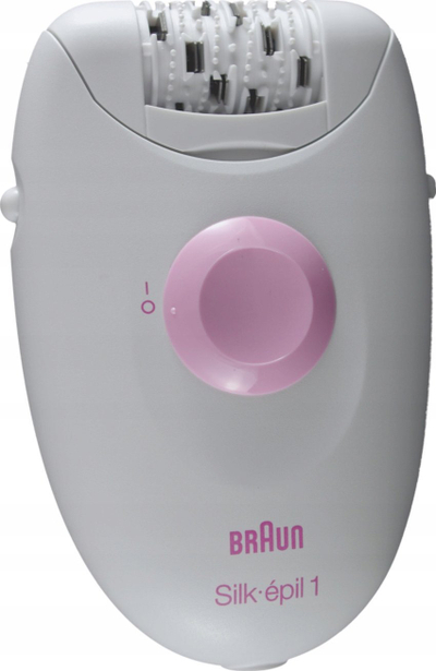 Epilator Braun Silk épil 1-176, me rrymë, për trup edhe këmbë, i bardhë me rozë