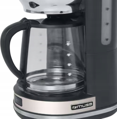 Aparat kafeje me filter MUSE MS-220SC, me depo uji, i vogël në përmasa, i zi
