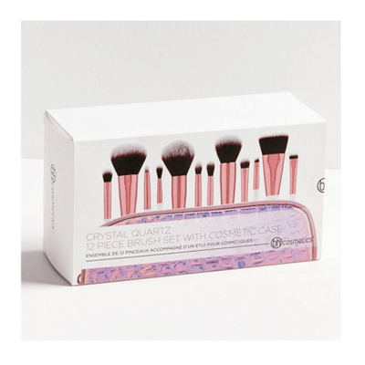 BH Cosmetics Crystal Quartz Brush Set - 12 Pieces - Set me Brusha Grimi