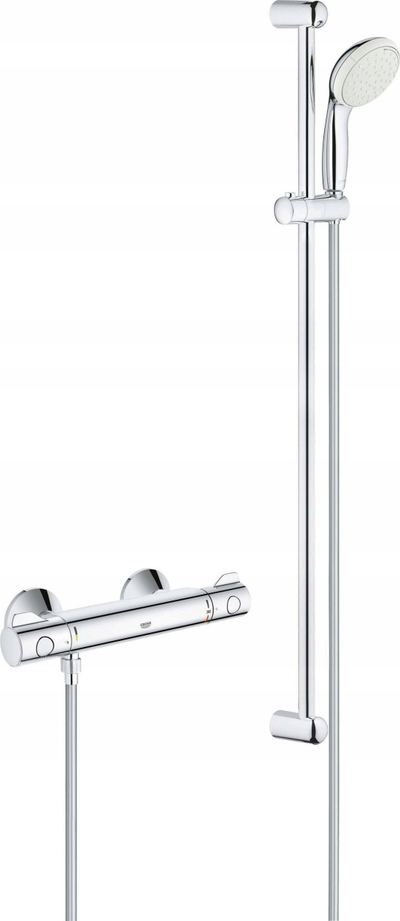 Bateri dushi termostatike Grohe Grohtherm 800 34566001, set me shufër dhe kokë dushi, krom me shkëlqim