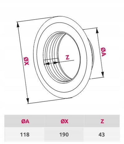 Rozetë metalike Awenta Spiro 110mm, krom