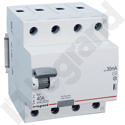 Ndërprerës i rrymës Legrand 4P, 40A, 0.03A, tip AC RX3