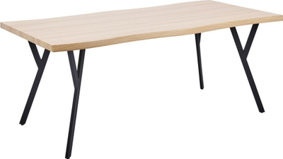 Tavolinë ngrënieje Beliani ALTON, 180 x 90 cm, dru i çelët