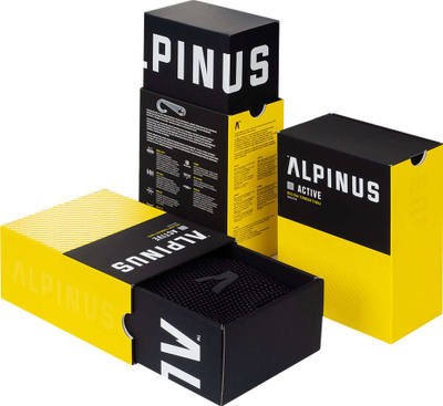 Термичка блуза Alpinus Active Base Layer, за мажи, M, црна со сива