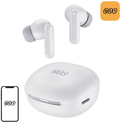 Kufje TWS QCY MeloBuds HT16, me heqje zhurme 45 dB, IPX4, të bardha