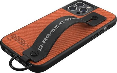 Mbulesë telefoni Diesel Handstrap Utility Twill, për iPhone 12 Pro Max, e zezë me portokalli