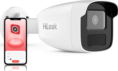 Kamerë IP HiLook IPCAM-B4-50IR, 4MP, lente 4mm, e bardhë