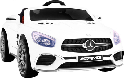 Makina elektrike për fëmijë Mercedes AMG SL65, një vend, sedilje e rregullueshme, e bardhë