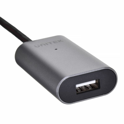Kabllo USB Unitek Y-271, USB-A në USB-A, 5 m, ngjyrë argjendi