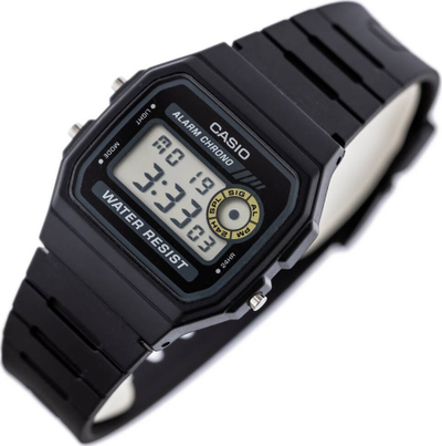 Рачен часовник Casio F94WA 8, дигитален, отпорен на вода 30m, црн