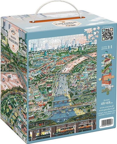 Puzzle Czuczu Puzzlove City Warsaw, 1000 copa, 48 x 68 cm, me ngjyra