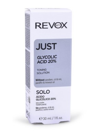 Serum nate për rigjenerimin e lëkurës së fytyrës REVOX B77 Acid Glikolik 20%, 30 ml