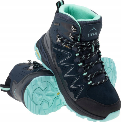 Këpucë trekking Elbrus Eravica Mid WP, waterproof, për gra, blu e errët me mentol