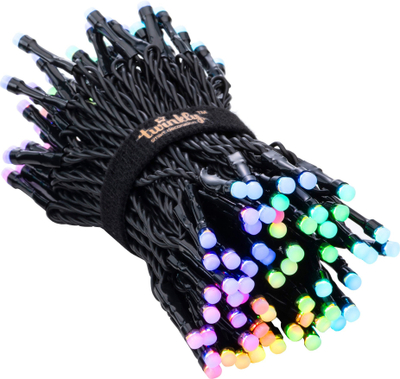 Drita dekorative Twinkly Strings, 100 LED RGB, 8 m, kabllo e zezë