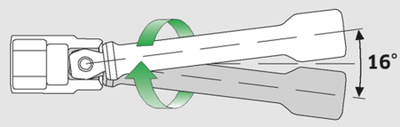 Zgjatues çelësi Stahlwille 427W, wobble drive 3/8", 125 mm, ngjyrë argjendtë
