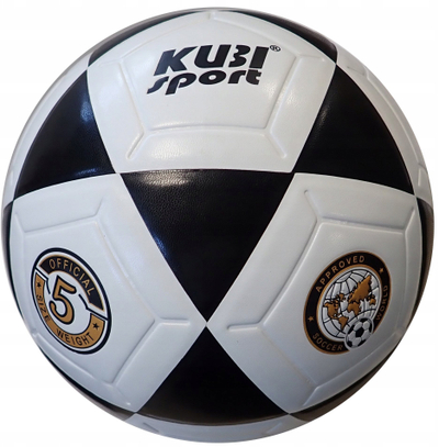 Top futbolli Kubisport Size 5, PU, i bardhë