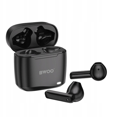 Kufje pa tela Bwoo TWS BW94, Bluetooth 5.3, USB C, të zeza